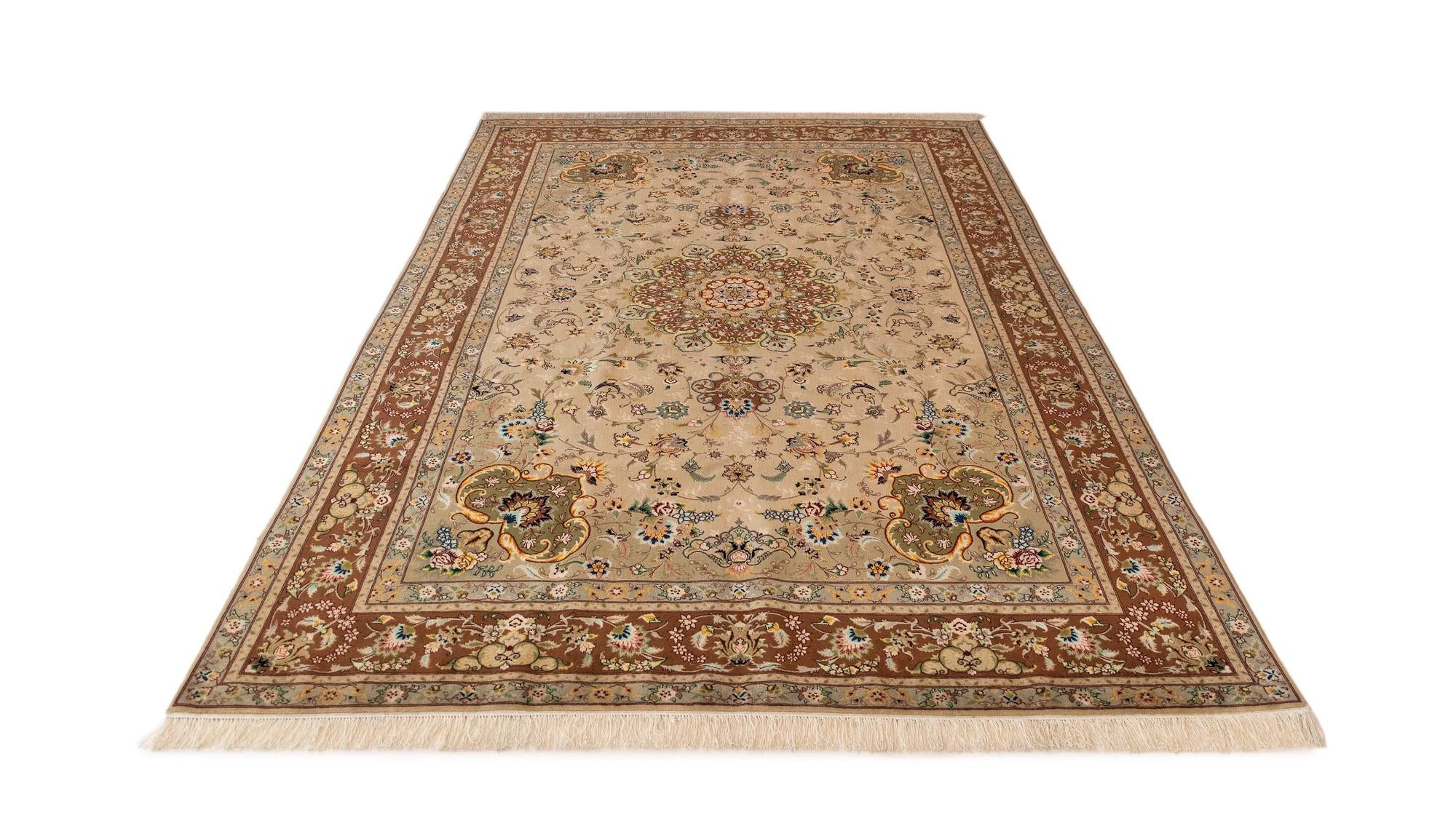 6' 7 x 10' Hand Knotted Tabriz Persian Rug