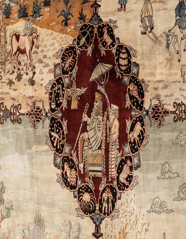 Detail image of 6' 2 x 9' Tabriz Rug