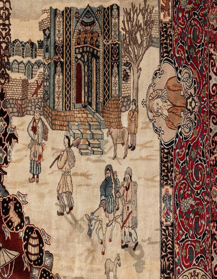 Detail image of 6' 2 x 9' Tabriz Rug