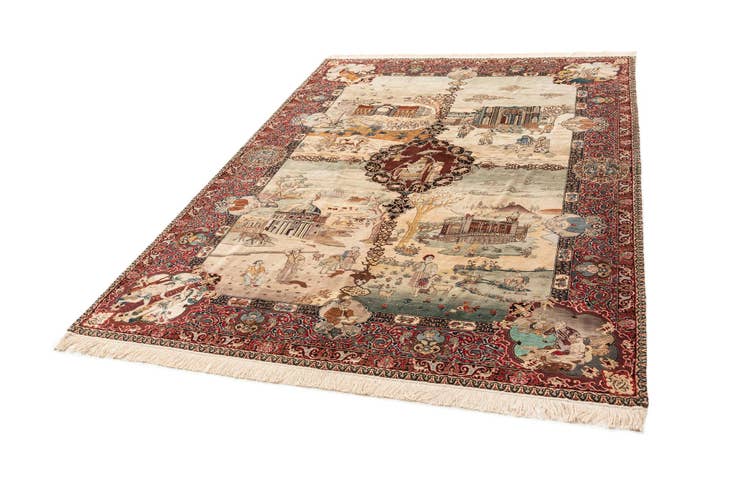 Detail image of 6' 2 x 9' Tabriz Rug