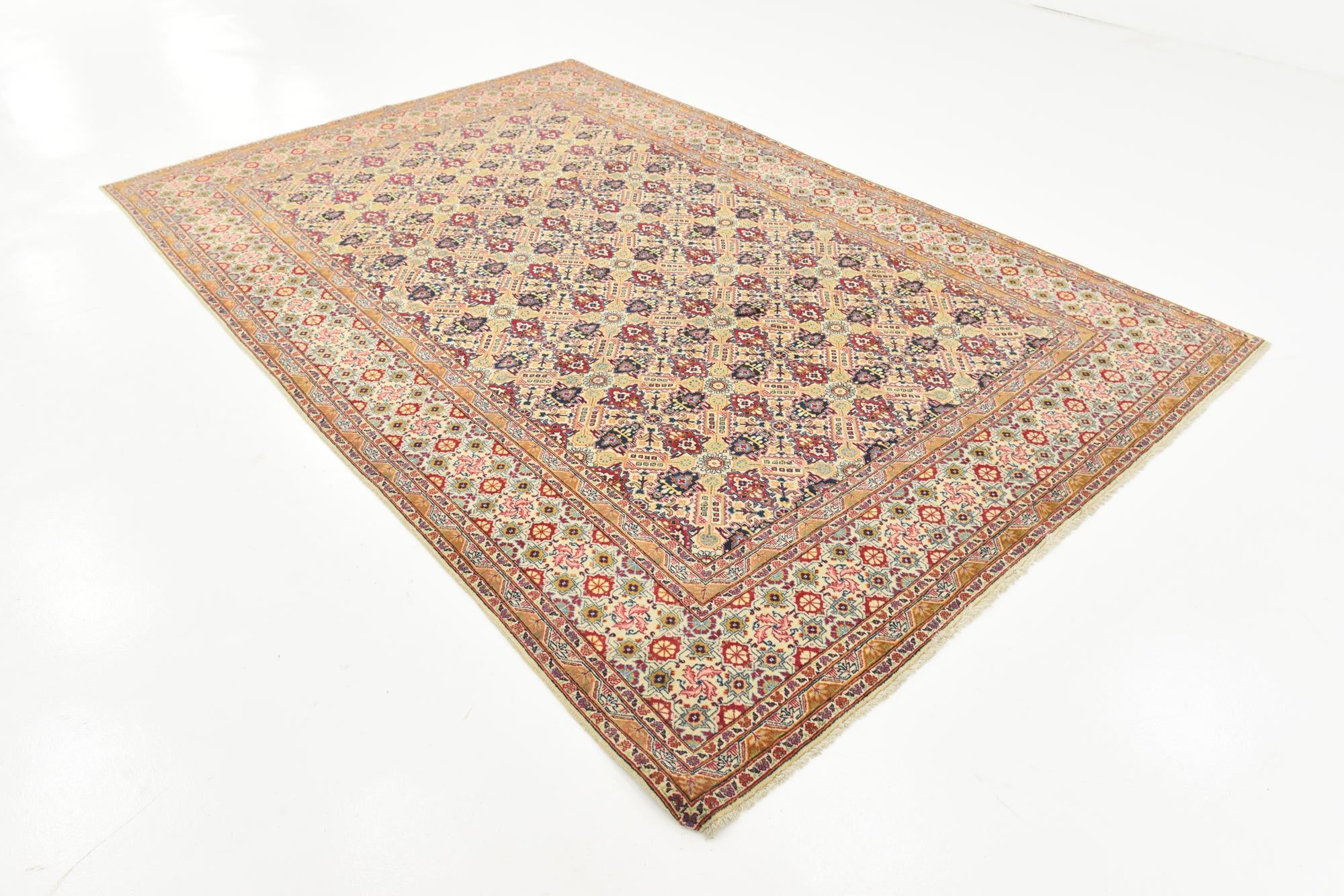 7' x 10' 9 Hand Knotted Tabriz Persian Rug