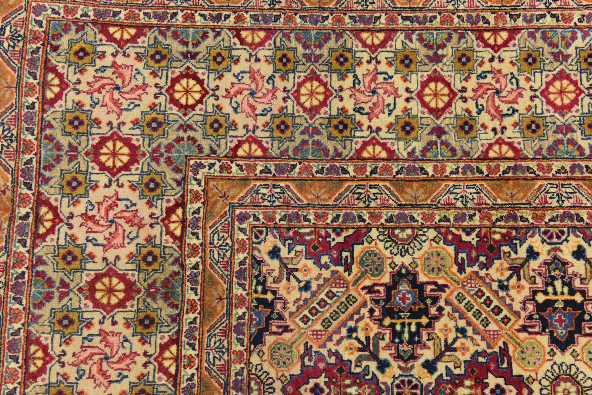 7' x 10' 9 Hand Knotted Tabriz Persian Rug