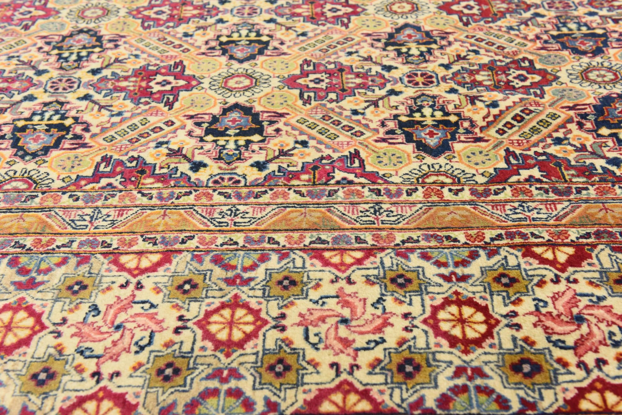 7' x 10' 9 Hand Knotted Tabriz Persian Rug