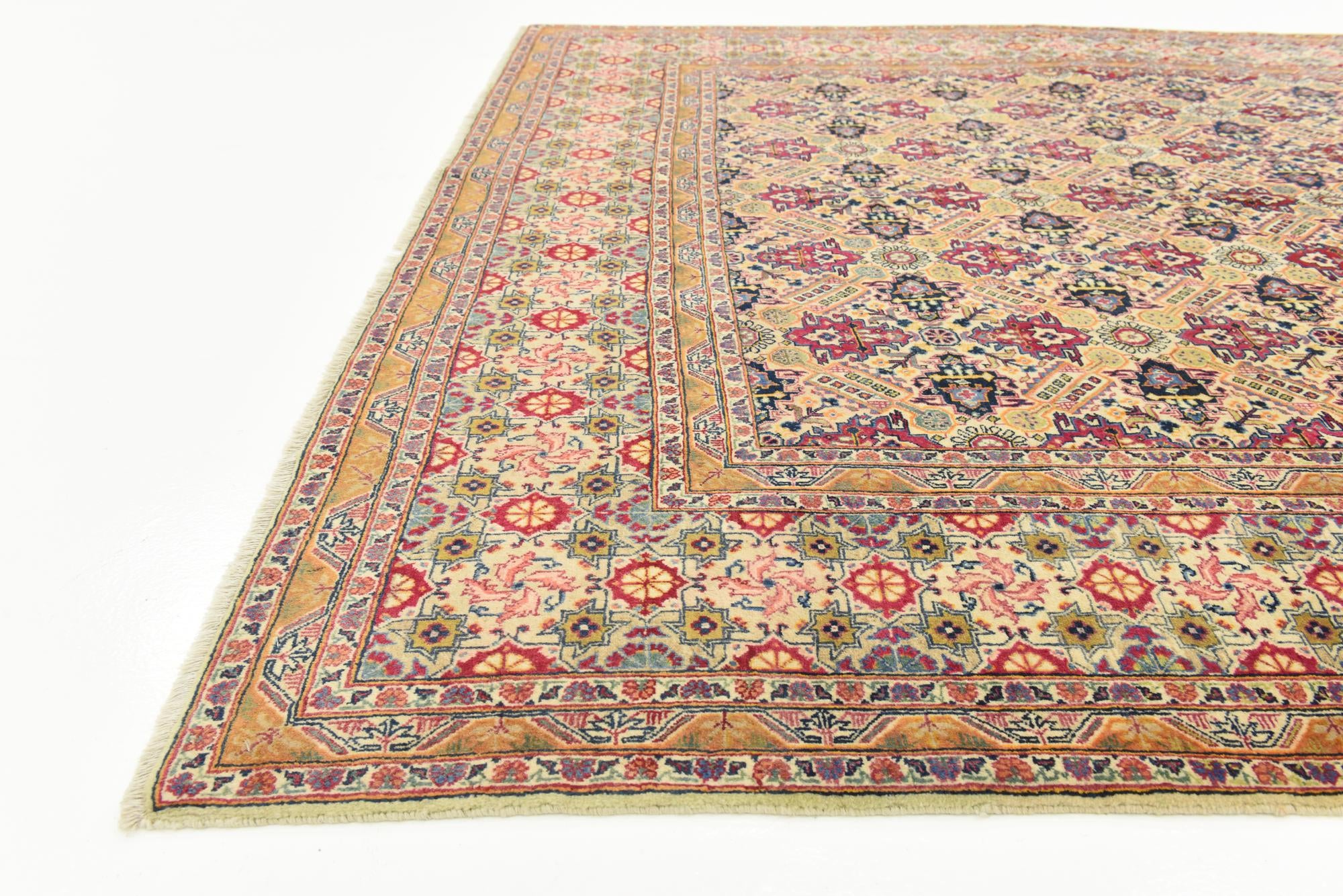 7' x 10' 9 Hand Knotted Tabriz Persian Rug