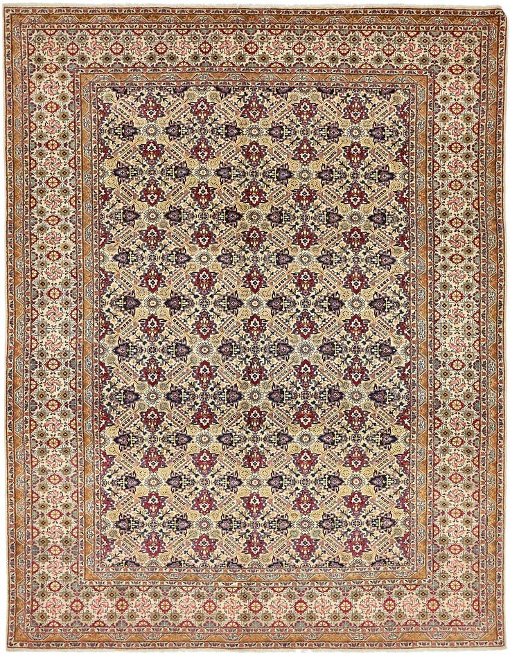 Detail image of 7' x 10' 9 Hand Knotted Tabriz Persian Rug