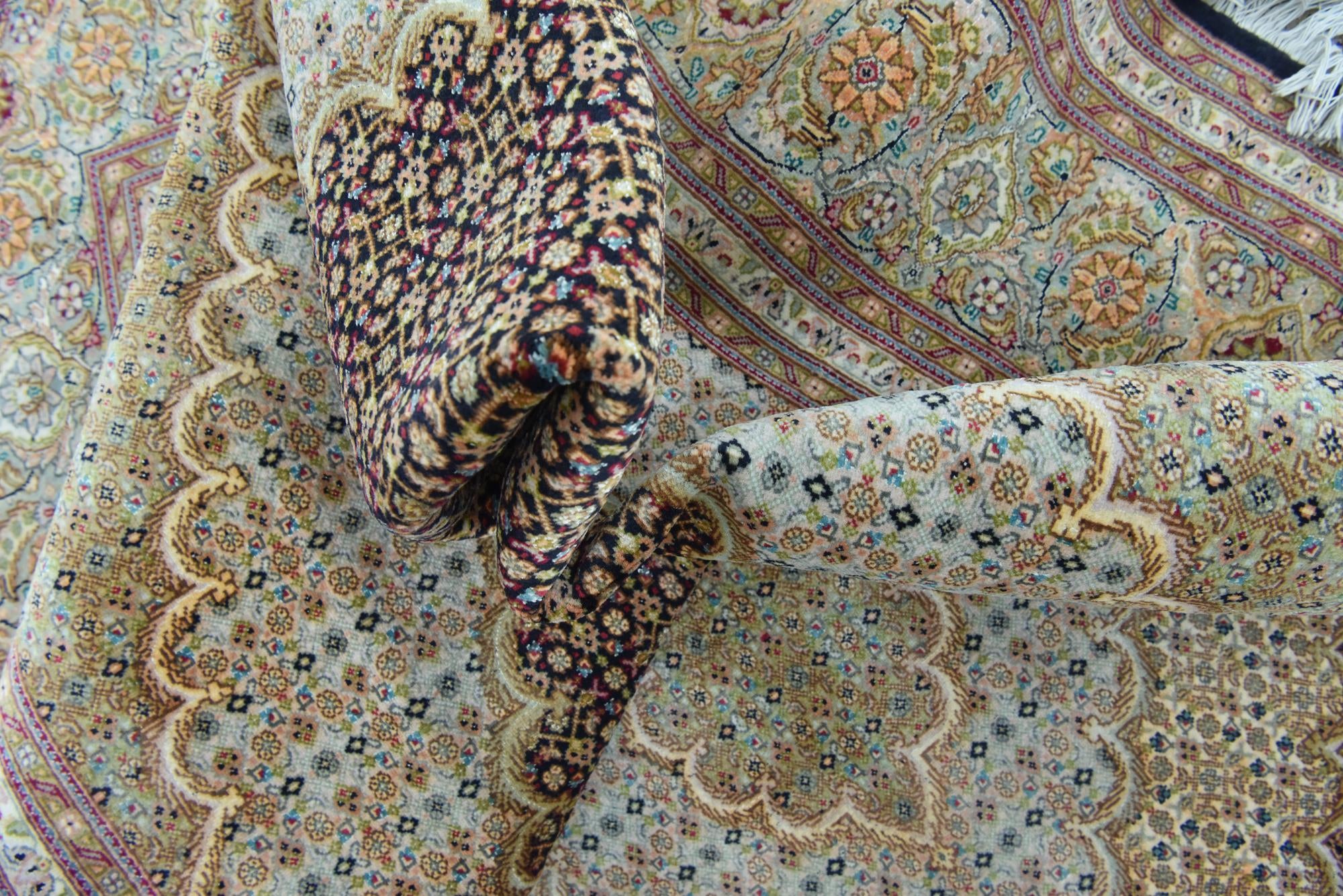6' 8 x 9' 9 Hand Knotted Tabriz Persian Rug