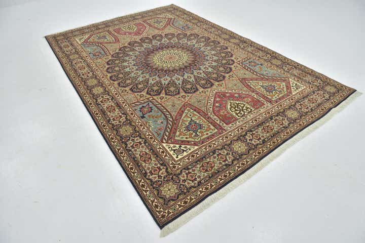 6' 8 x 10' 1 Hand Knotted Tabriz Persian Rug