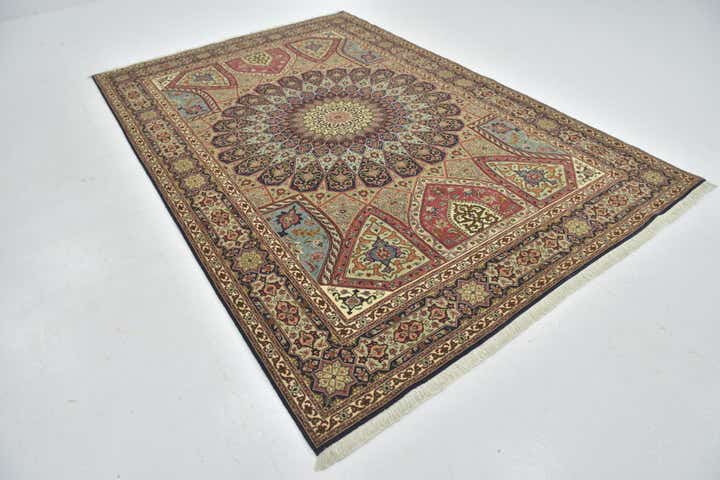 6' 8 x 10' 1 Hand Knotted Tabriz Persian Rug