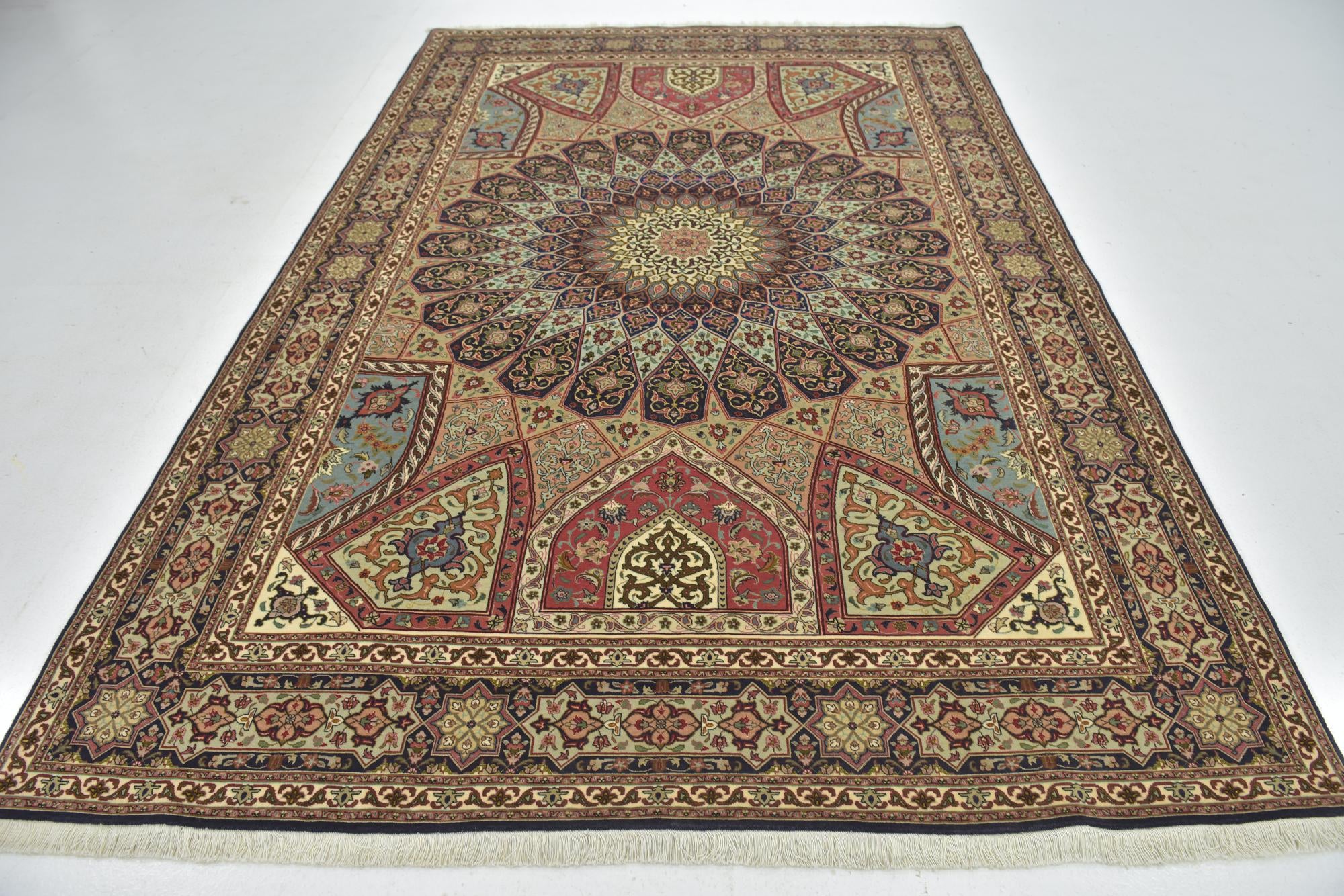 6' 8 x 10' 1 Hand Knotted Tabriz Persian Rug