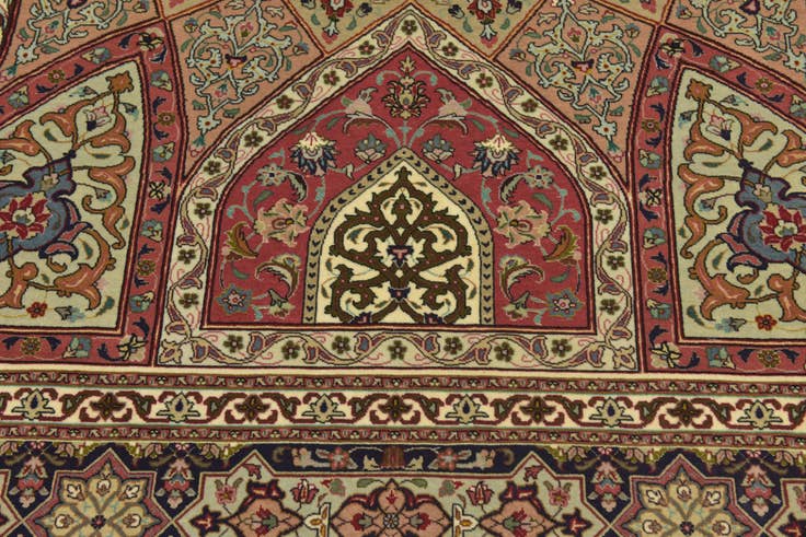 Detail image of 6' 8 x 10' 1 Hand Knotted Tabriz Persian Rug