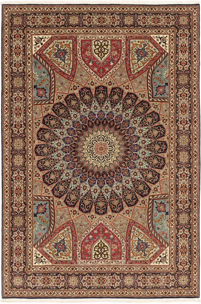 6' 8 x 10' 1 Hand Knotted Tabriz Persian Rug