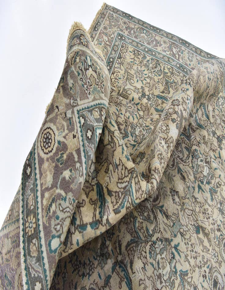 Detail image of 9' 7 x 12' 3 Hand Knotted Tabriz Persian Wool Rug