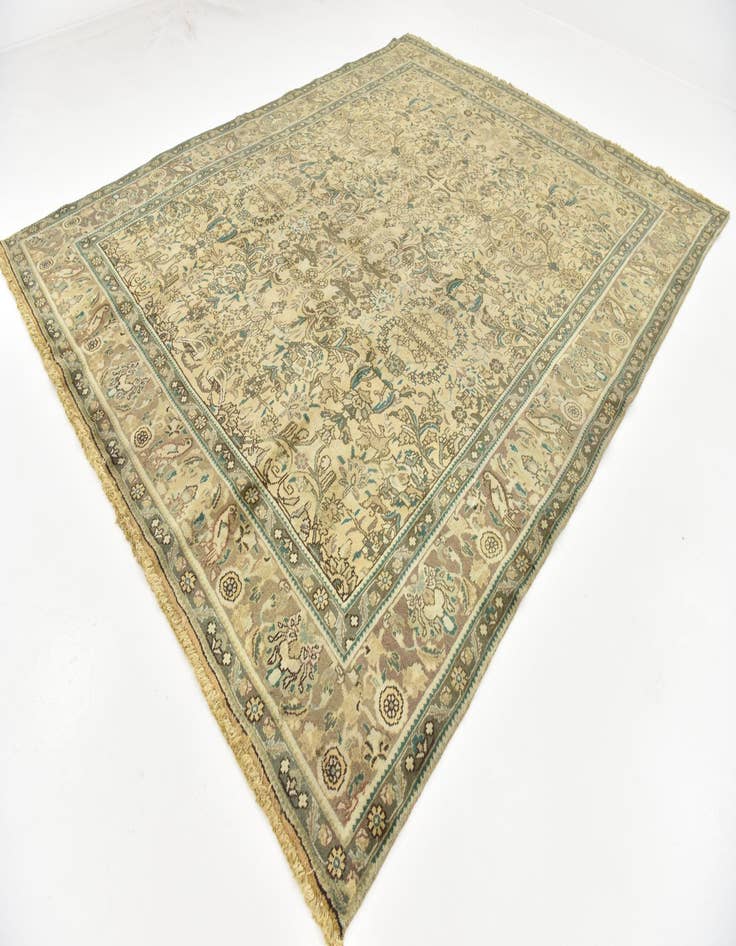 Detail image of 9' 7 x 12' 3 Hand Knotted Tabriz Persian Wool Rug