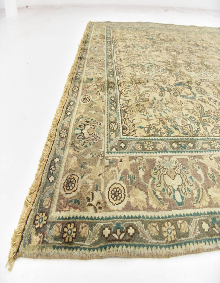 Detail image of 9' 7 x 12' 3 Hand Knotted Tabriz Persian Wool Rug