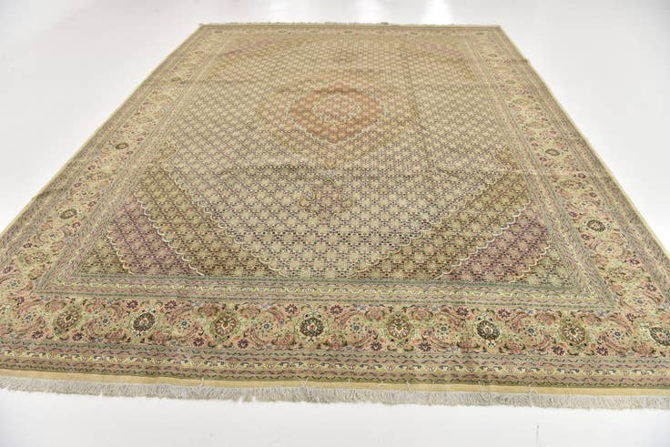 Detail image of 9' 10 x 12' 10 Hand Knotted Tabriz Persian Rug