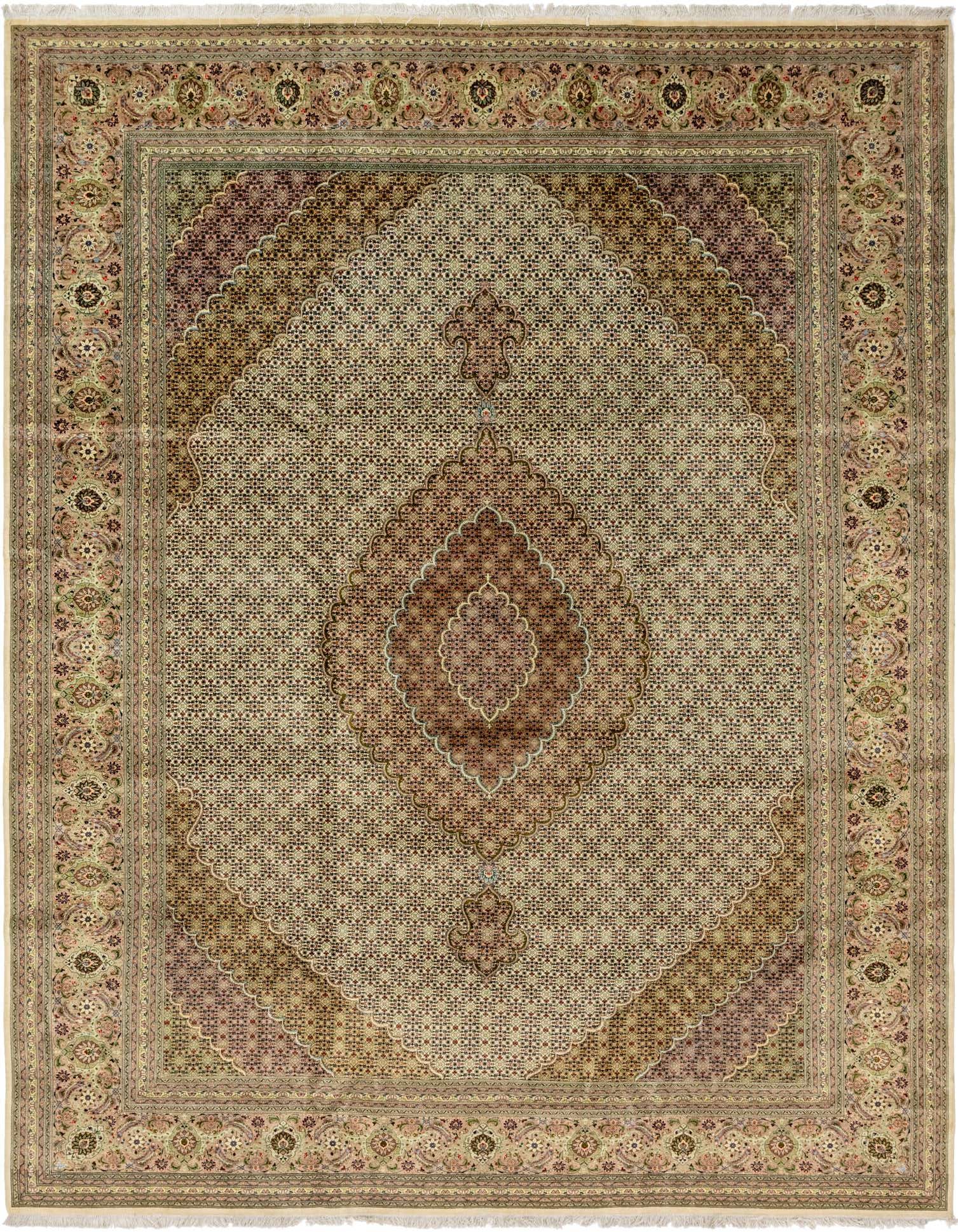 9' 10 x 12' 10 Hand Knotted Tabriz Persian Rug