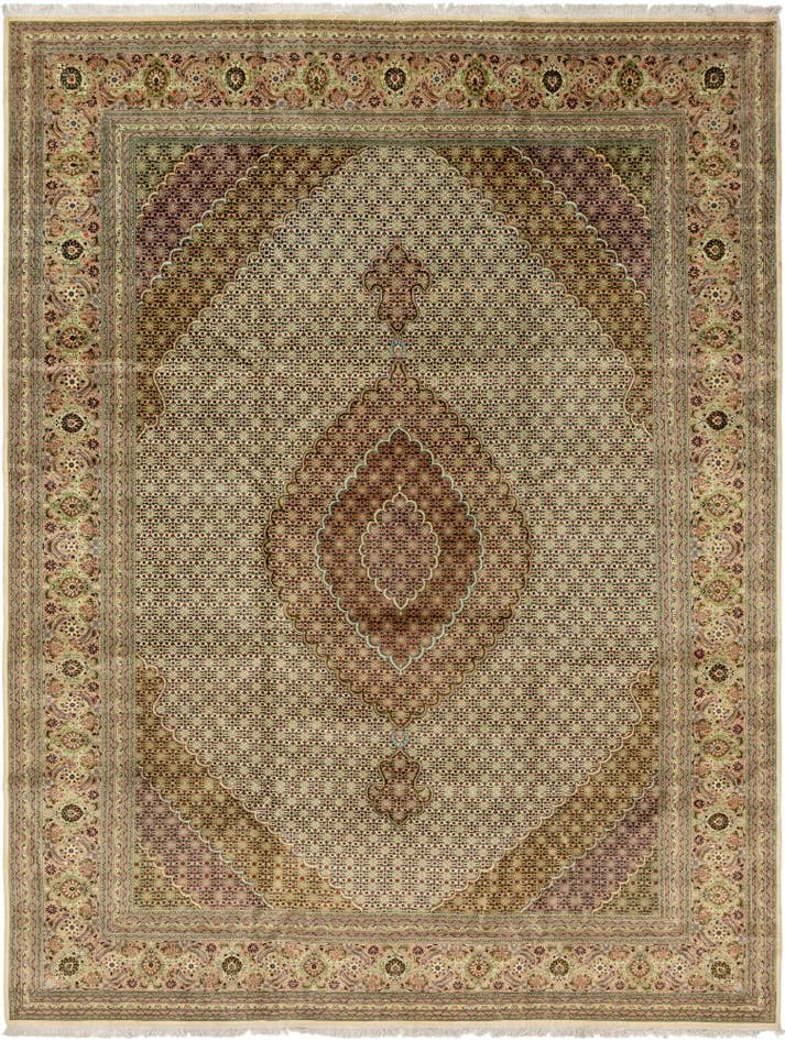 Detail image of 9' 10 x 12' 10 Hand Knotted Tabriz Persian Rug