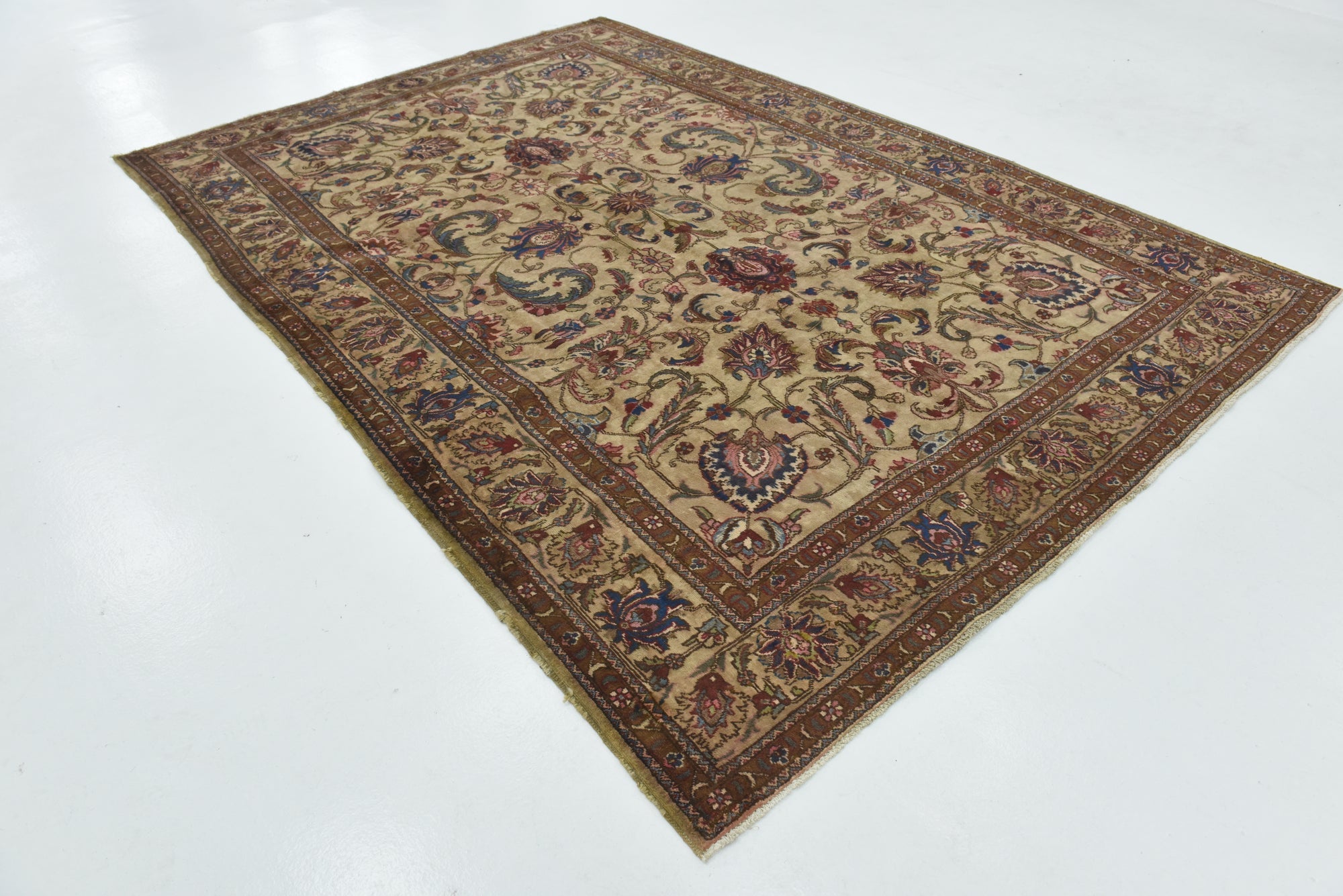 7' 9 x 11' 4 Hand Knotted Tabriz Persian Wool Rug