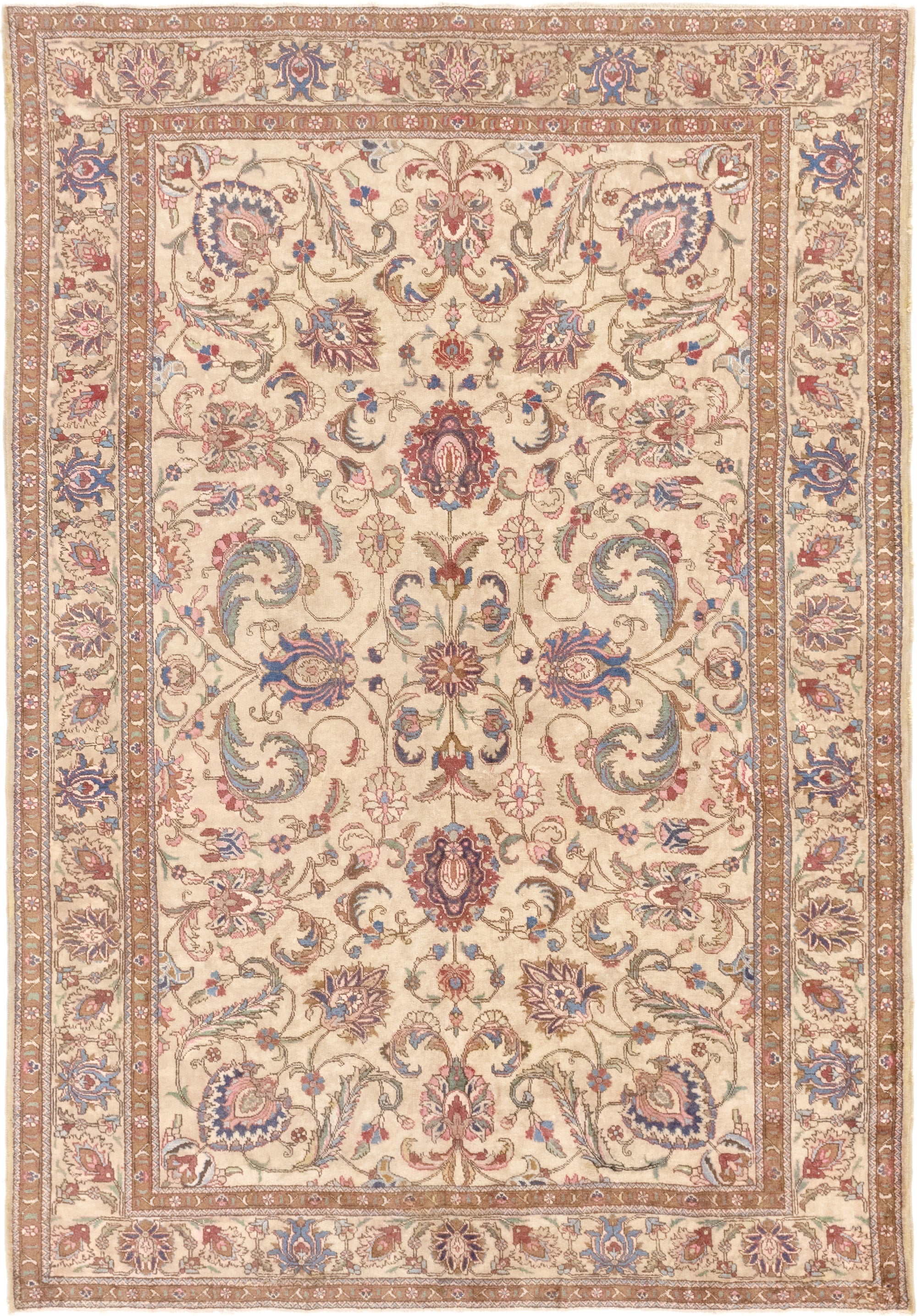 7' 9 x 11' 4 Hand Knotted Tabriz Persian Wool Rug