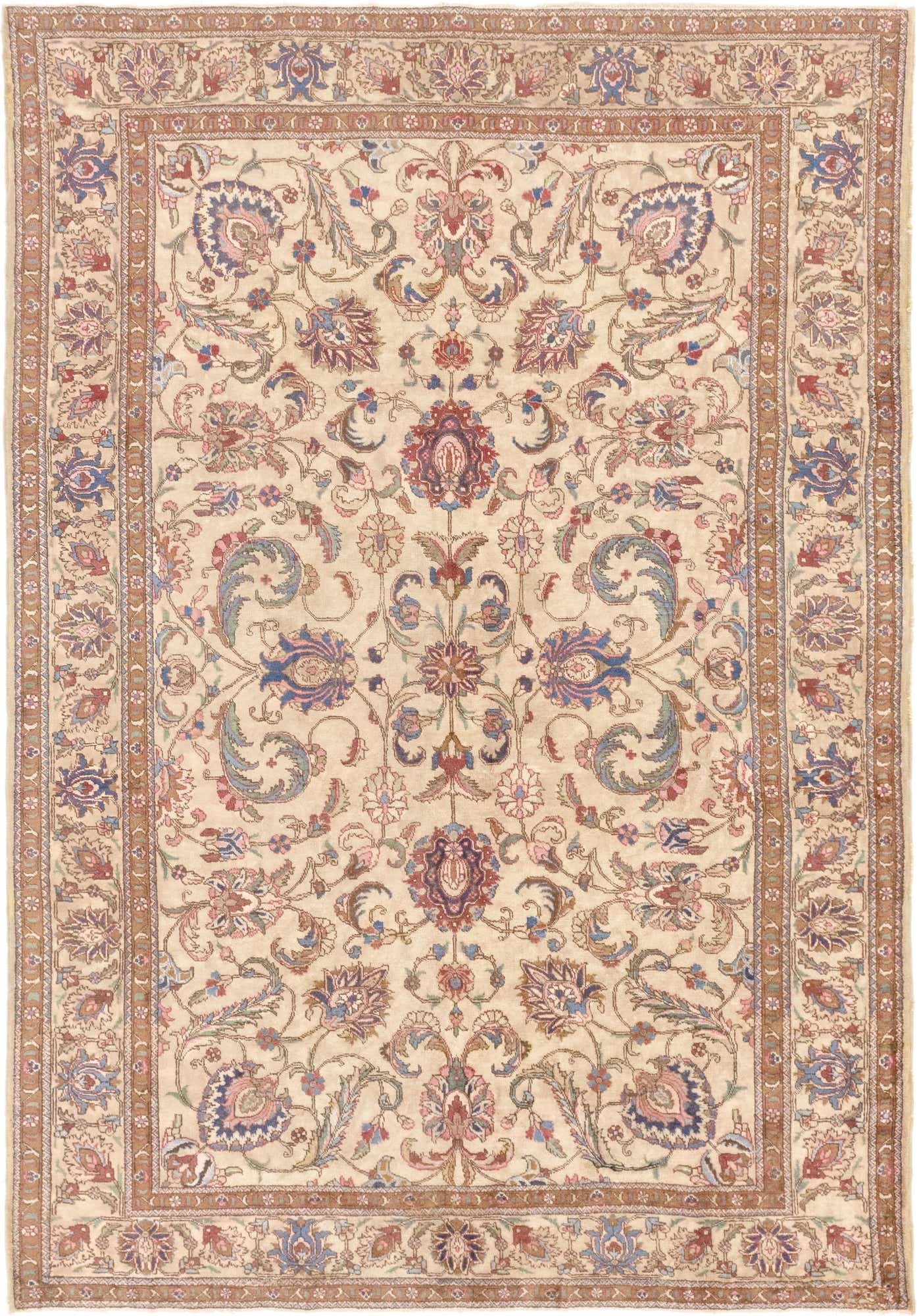 7' 9 x 11' 4 Hand Knotted Tabriz Persian Wool Rug