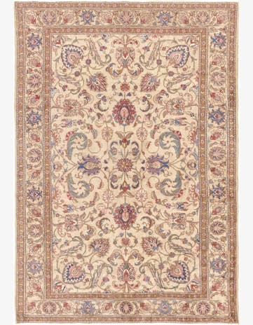 7' 9 x 11' 4 Hand Knotted Tabriz Persian Wool Rug