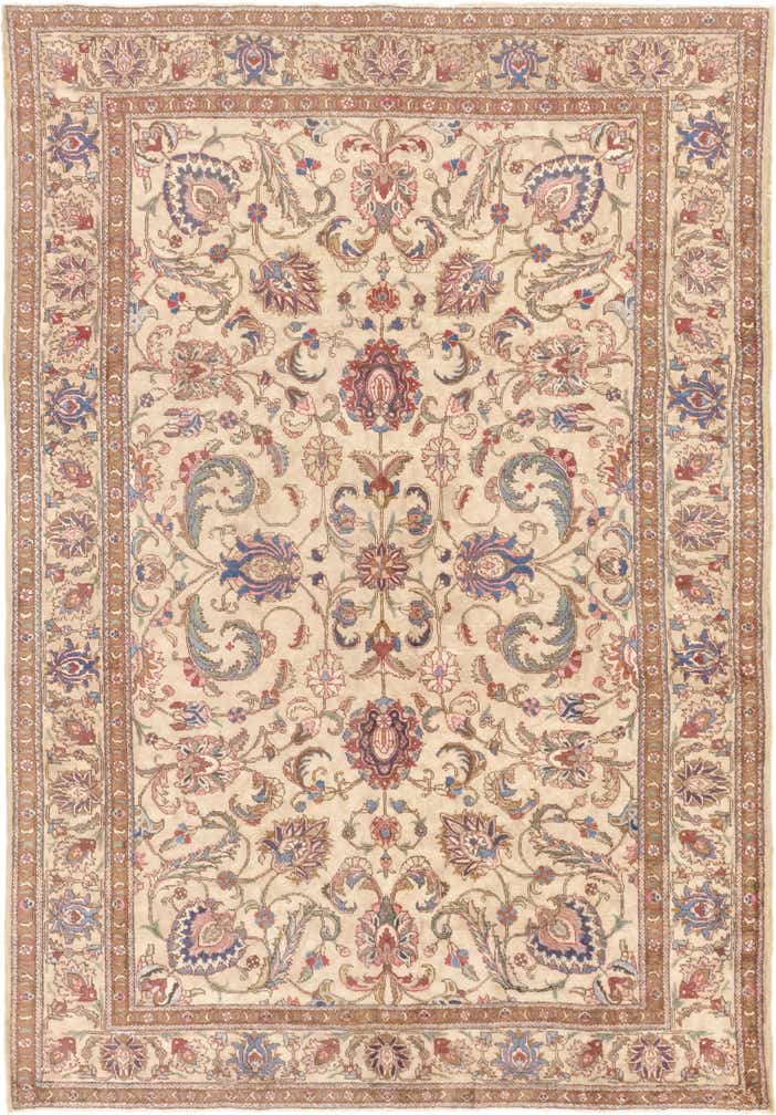 7' 9 x 11' 4 Hand Knotted Tabriz Persian Wool Rug