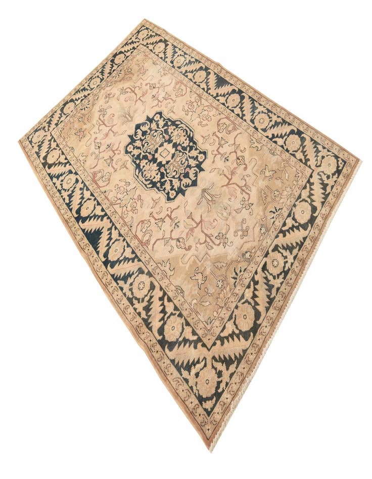 Detail image of 4' 3 x 6' 7 Hand Knotted Tabriz Persian Wool Rug