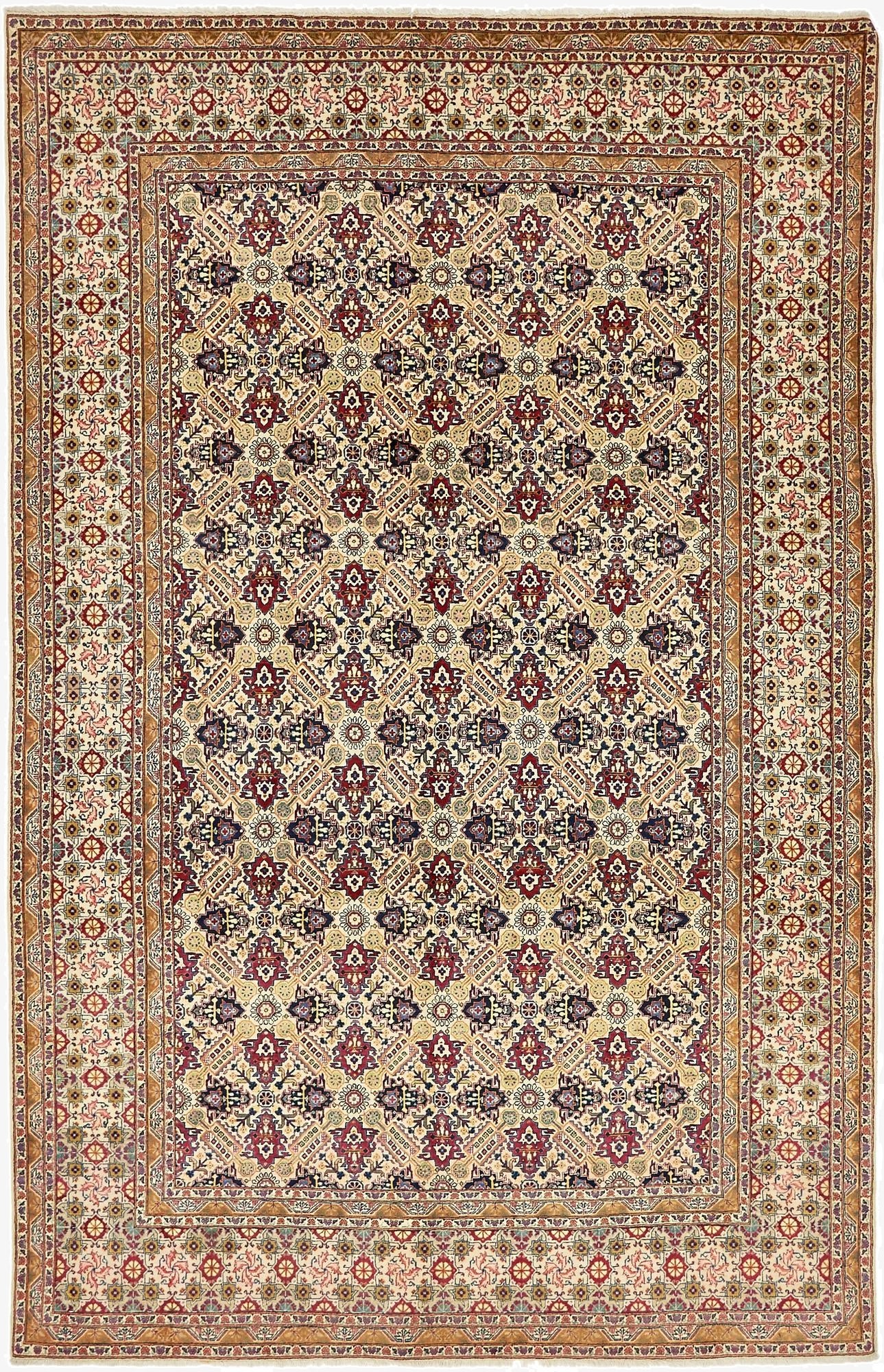 7' x 10' 9  Hand Knotted Tabriz Persian Rug