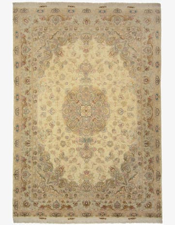 8' x 11' 4 Hand Knotted Tabriz Persian Rug