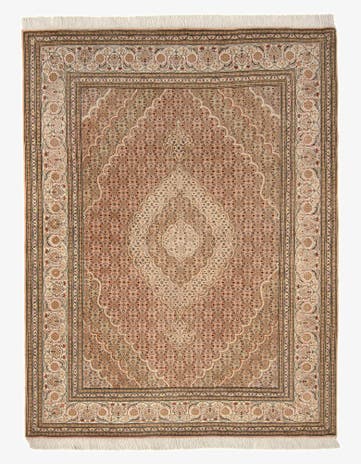 4' 9 x 6' 4 Hand Knotted Tabriz Rug