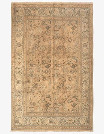6' 7 x 9' 6 Hand Knotted Tabriz Persian Wool Rug