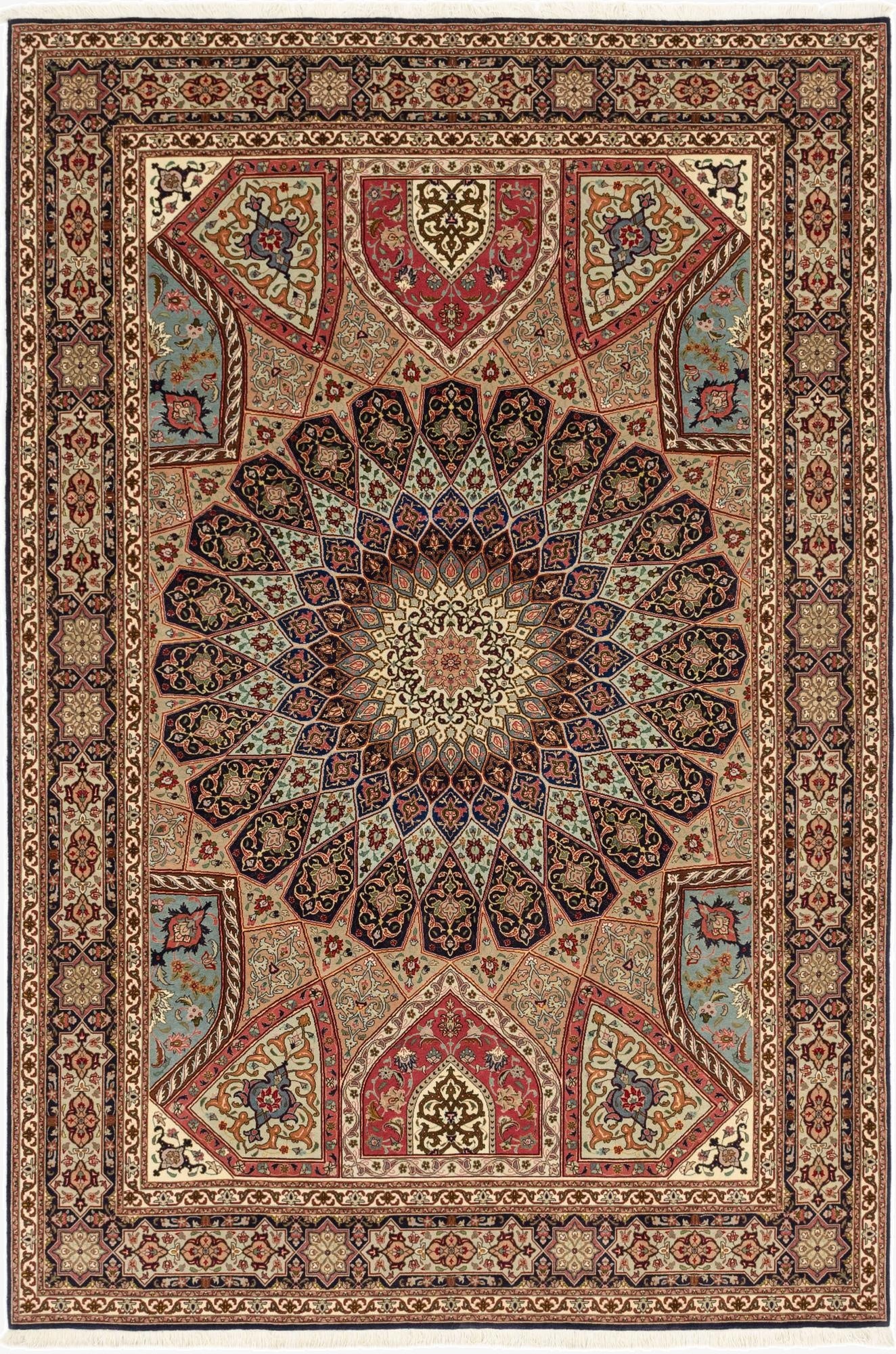 6' 8 x 10' 1  Hand Knotted Tabriz Persian Rug