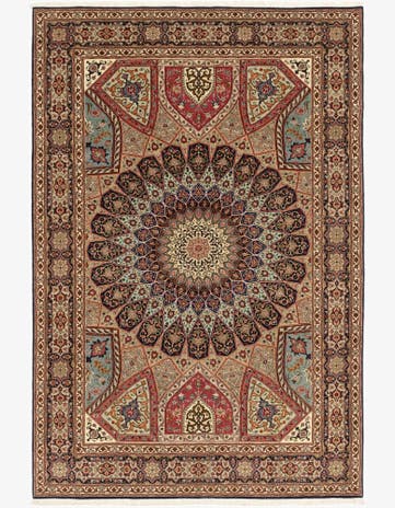 6' 8 x 10' 1 Hand Knotted Tabriz Persian Rug