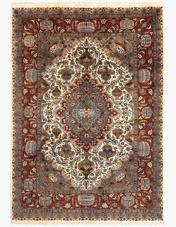 6' 9 x 9' 5 Tabriz Wool Rug