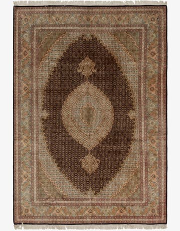 6' 8 x 9' 9 Hand Knotted Tabriz Persian Rug