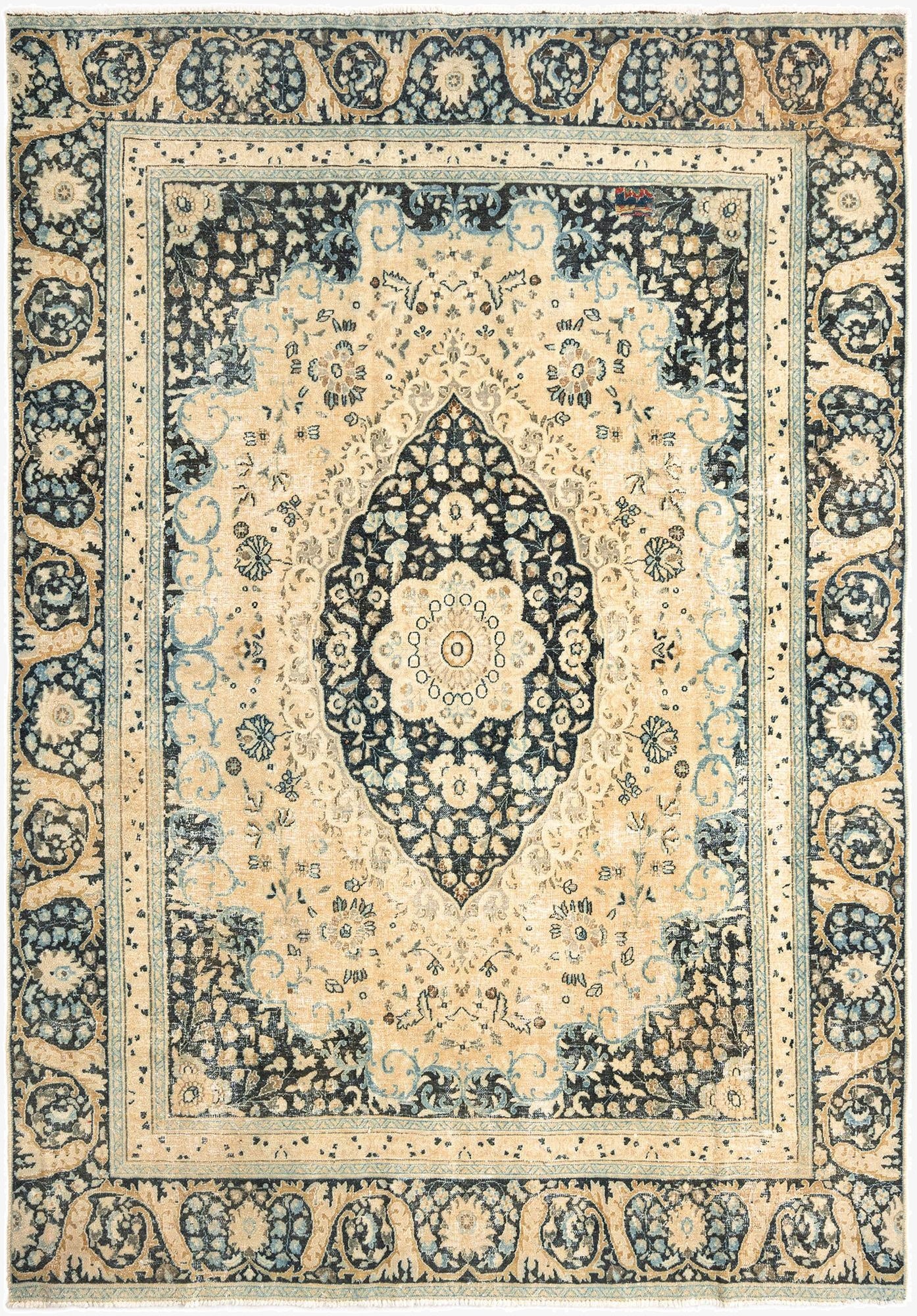 7' 8 x 11' 1 Tabriz Wool Rug