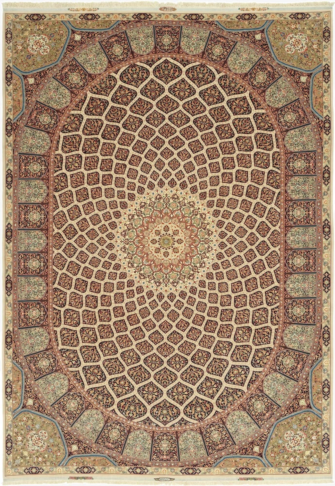 11' 3 x 16' 3  Hand Knotted Tabriz Persian Rug