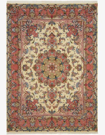 5' 2 x 7' 2 Tabriz Wool Rug