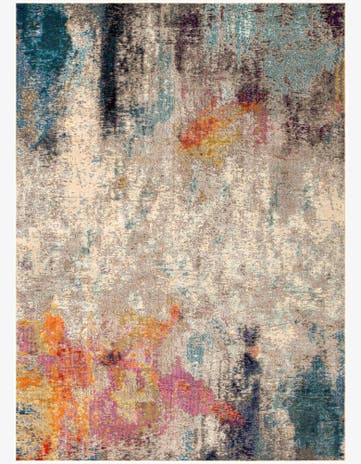 Beige Washable Theia Rug