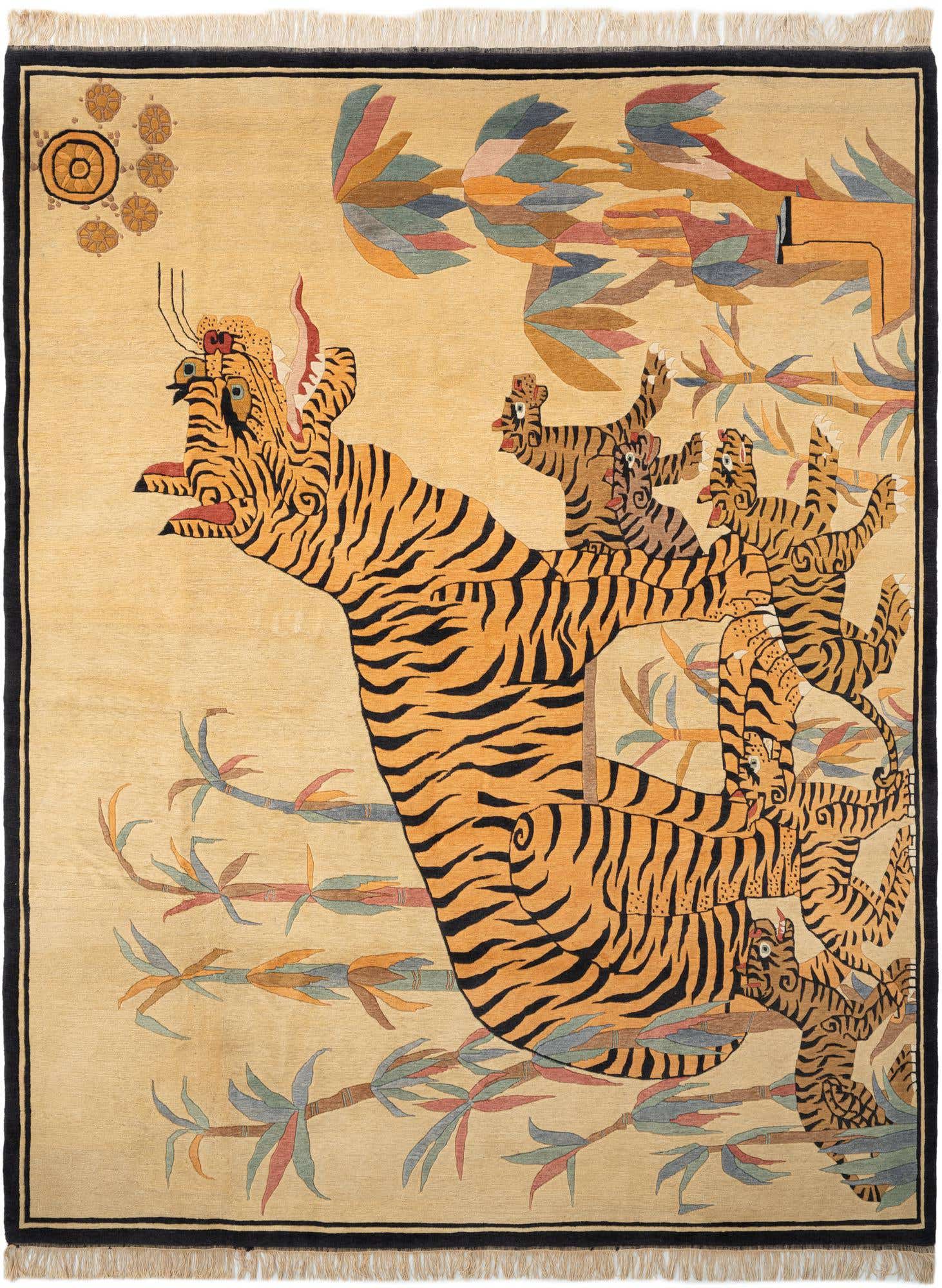 8' x 10' 2 Hand Knotted Tibet Wool Rug