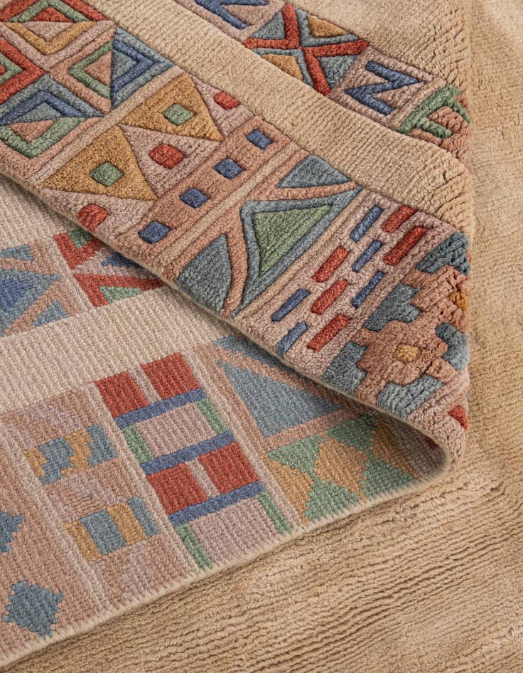 Detail image of 6' 6 x 9' 5  Hand Knotted Tibet Wool Rug