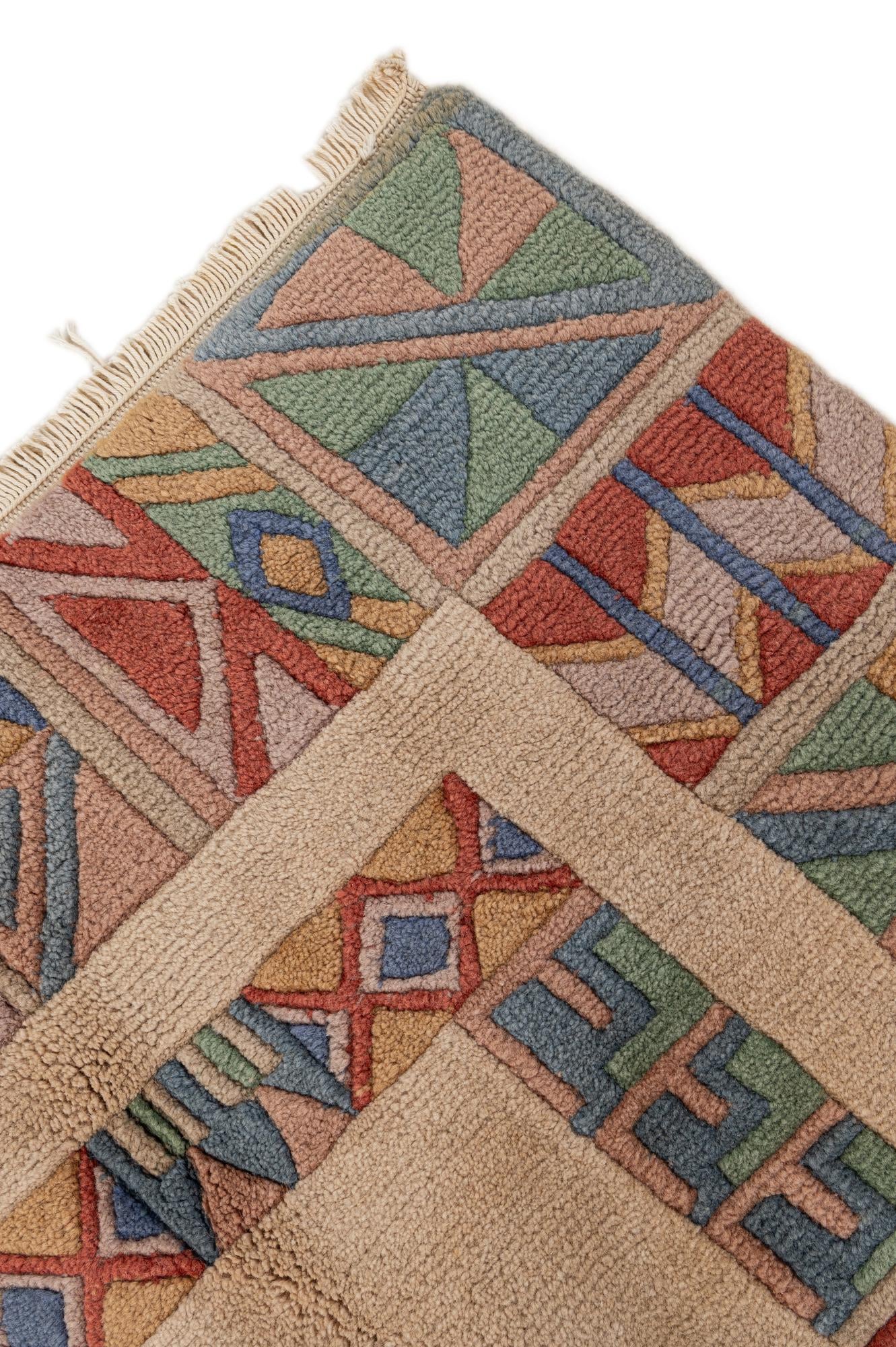 6' 6 x 9' 5 Hand Knotted Tibet Wool Rug