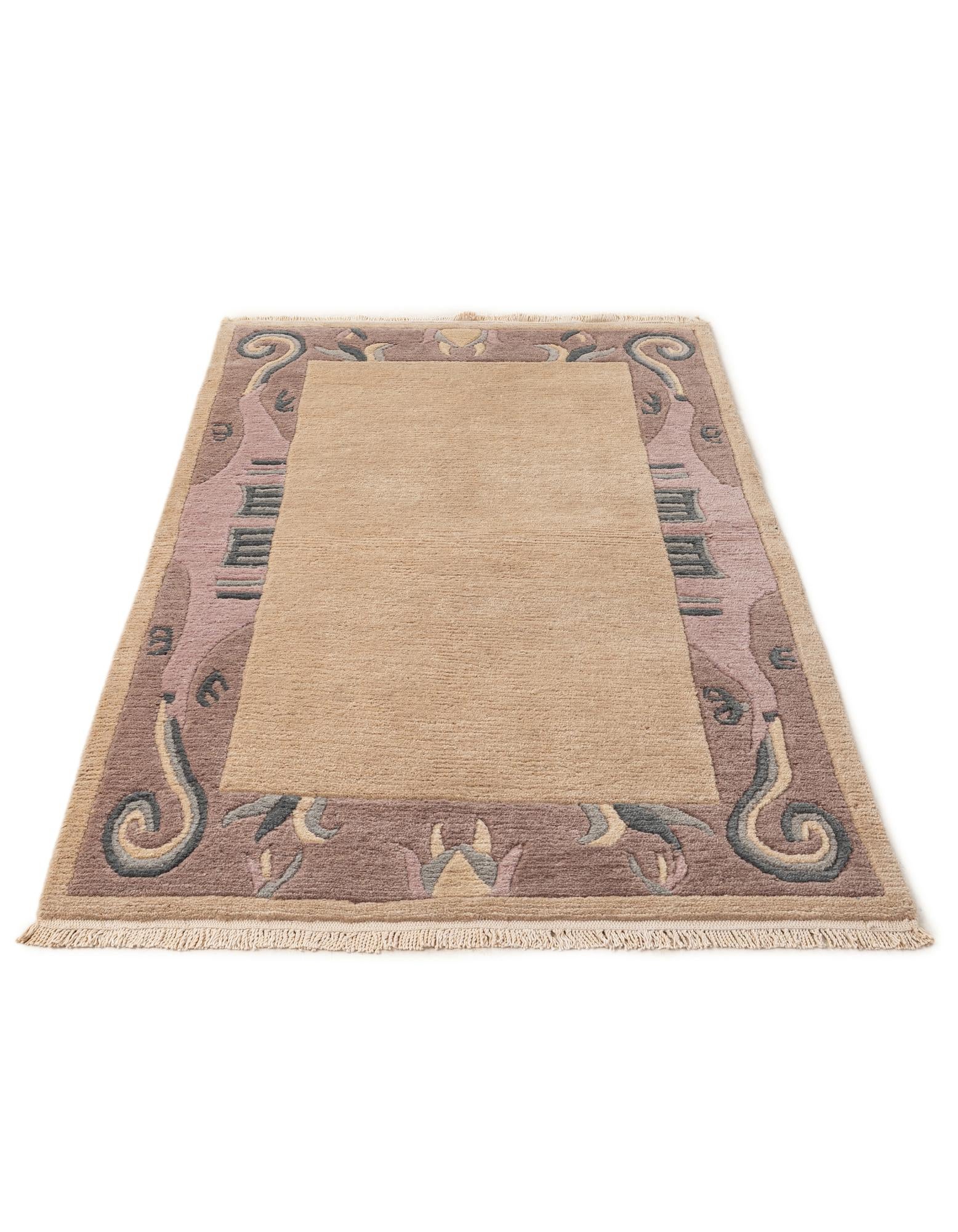 3' 2 x 5' 4 Hand Knotted Tibet Wool Rug