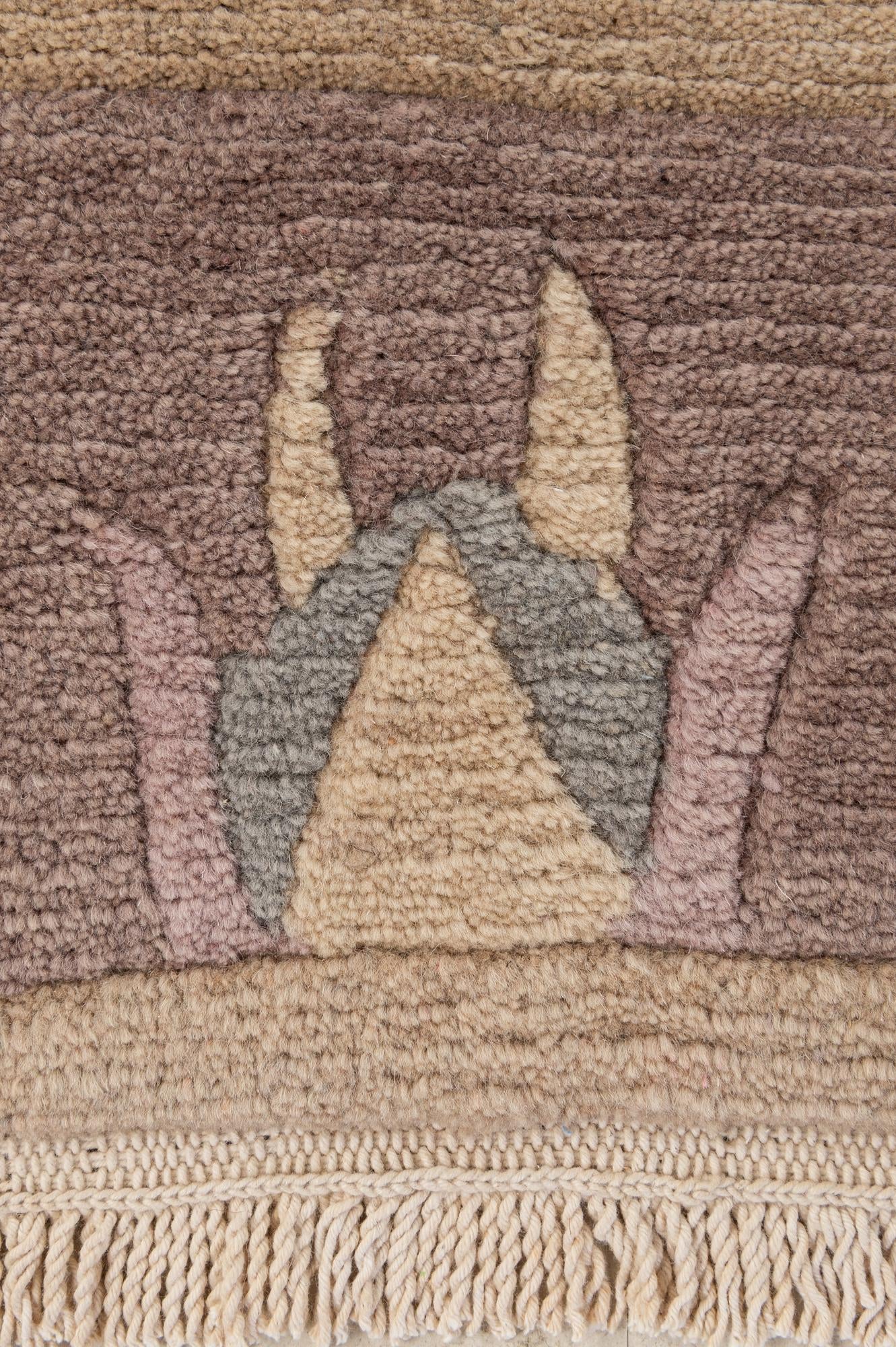 3' 2 x 5' 4 Hand Knotted Tibet Wool Rug