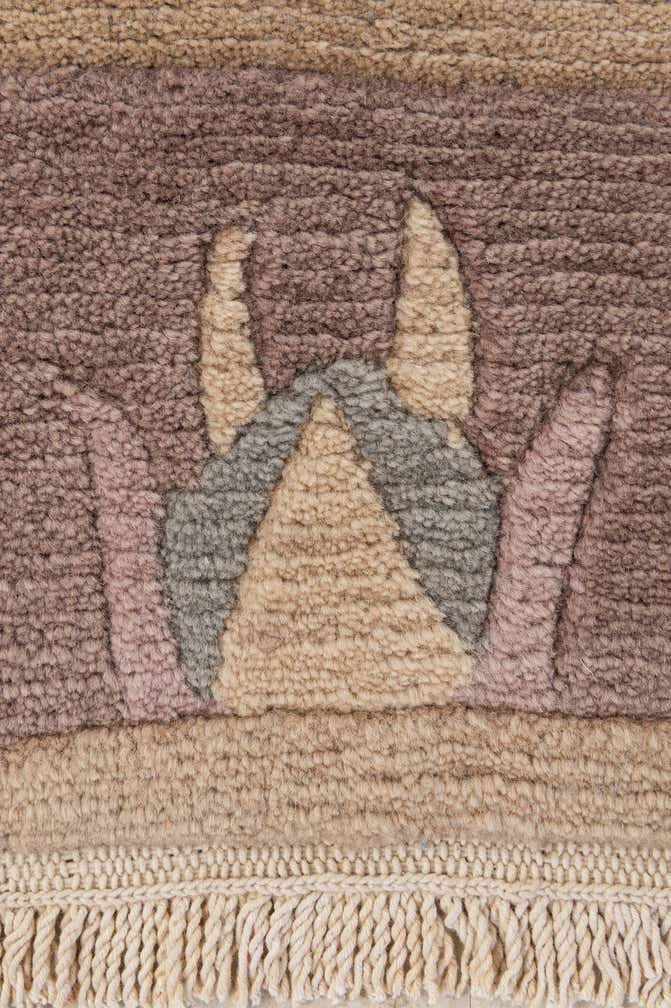 3' 2 x 5' 4 Hand Knotted Tibet Wool Rug