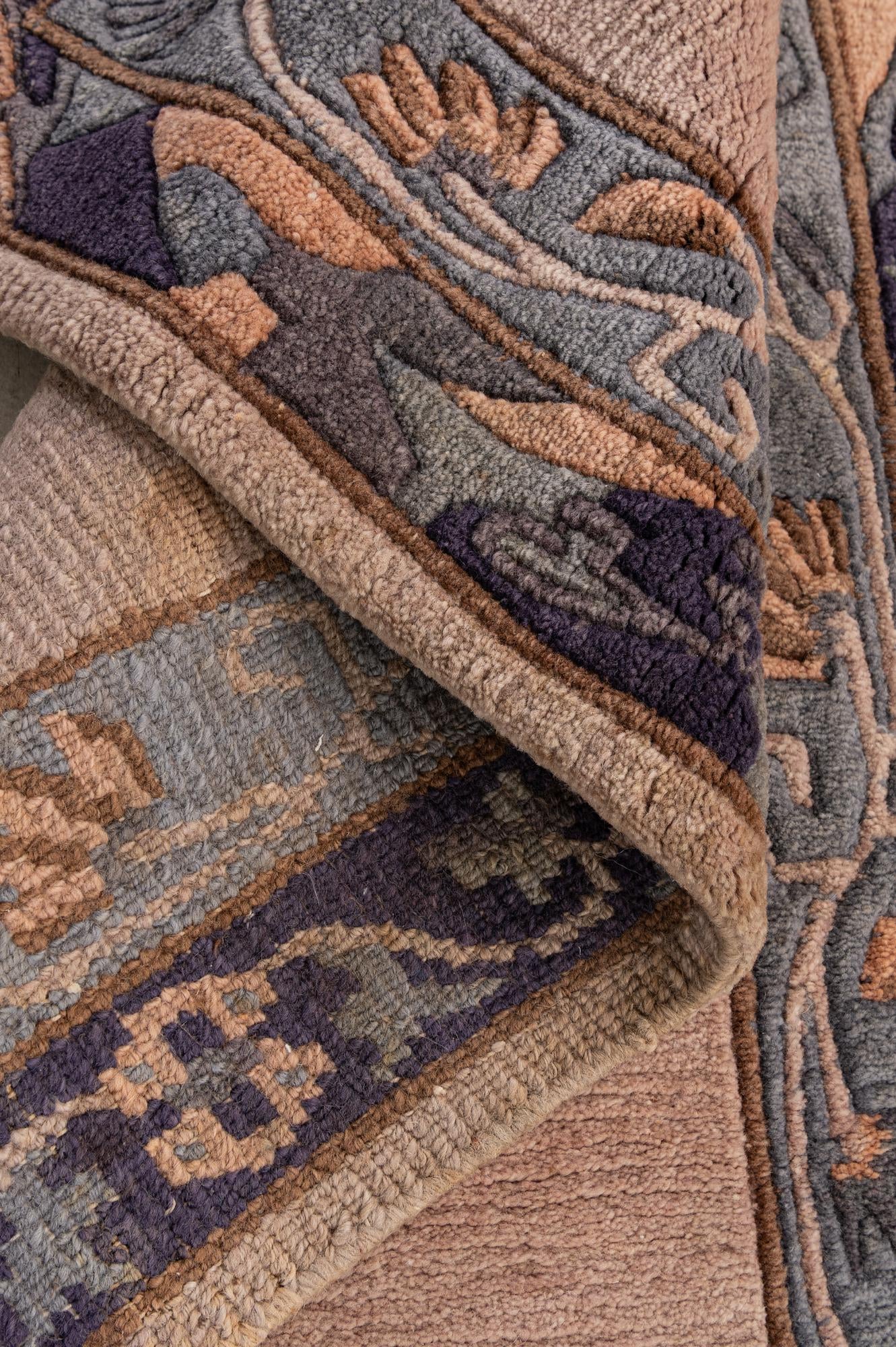 75cm x 140cm anudado a mano Tibet Alfombra Lana