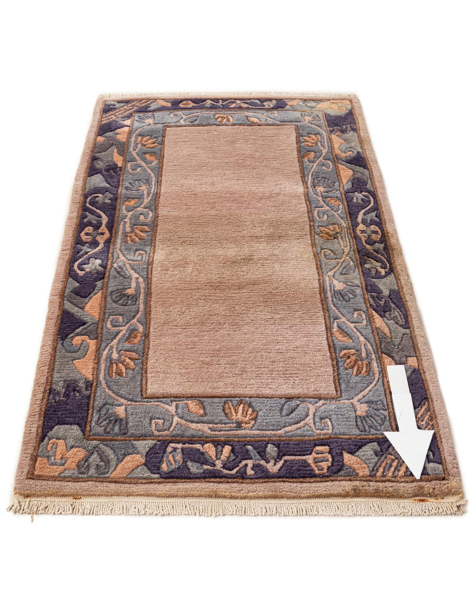 75cm x 140cm anudado a mano Tibet Alfombra Lana
