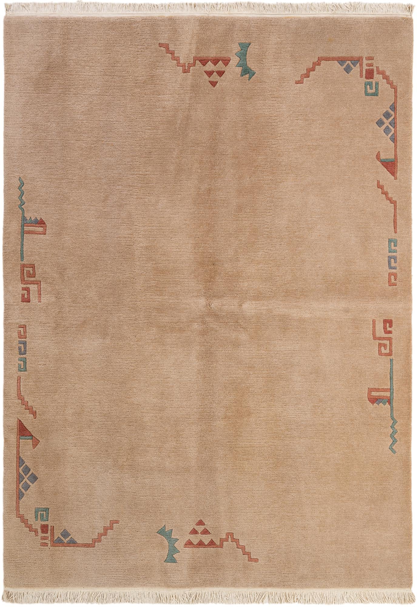5' 9 x 7' 11 Hand Knotted Tibet Wool Rug