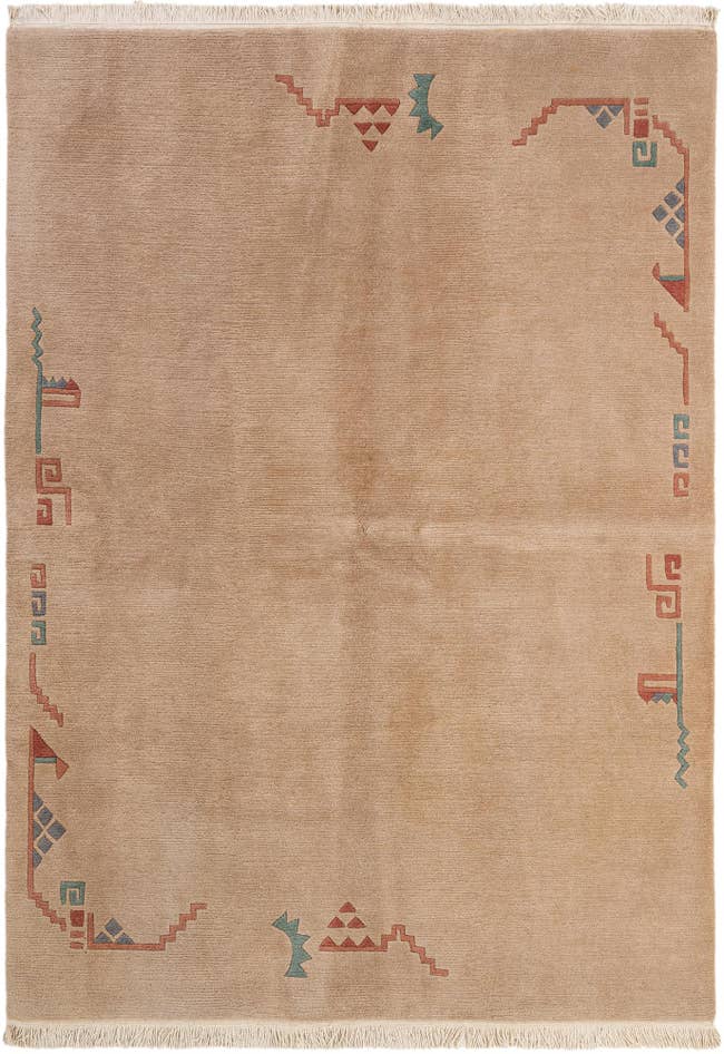 Detail image of 5' 9 x 7' 11 Hand Knotted Tibet Wool Rug