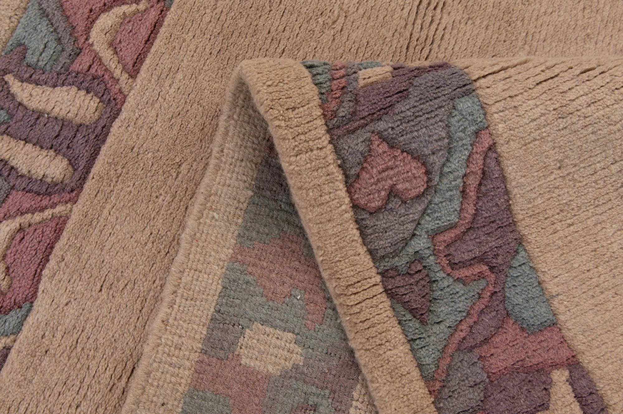 3' 11 x 5' 9 Hand Knotted Tibet Wool Rug